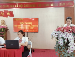 TRƯỜNG MẦM NON ĐỒNG TÂM TỔ CHỨC HỘI NGHỊ VIÊN CHỨC, NGƯỜI LAO ĐỘNG NĂM HỌC 2026-2027